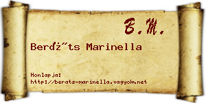 Beráts Marinella névjegykártya